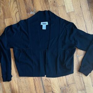 Chic Black Open-Front Blazer